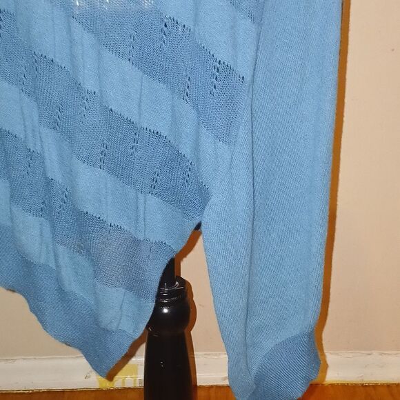 NWT Anthropologie Sparrow Blue Sheer Sleeveless Asymmetrical Dress Medium - Picture 4 of 8